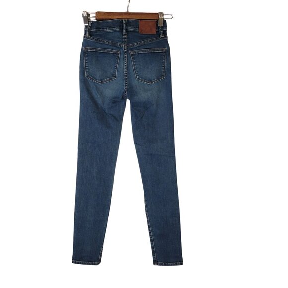 J Crew Denim Blue‎ Jeans Size 24 " Waist Skinny Fit Straight Leg - Picture 3 of 7